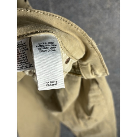 Lucky Brand 363 Straight Pants Mens 31x32 Khaki Beige Stretch Casual Cotton - Picture 5 of 10